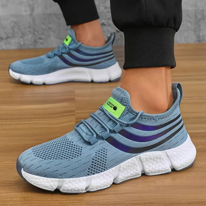 Baskets pour hommes chaussures à plate-forme respirantes confortables