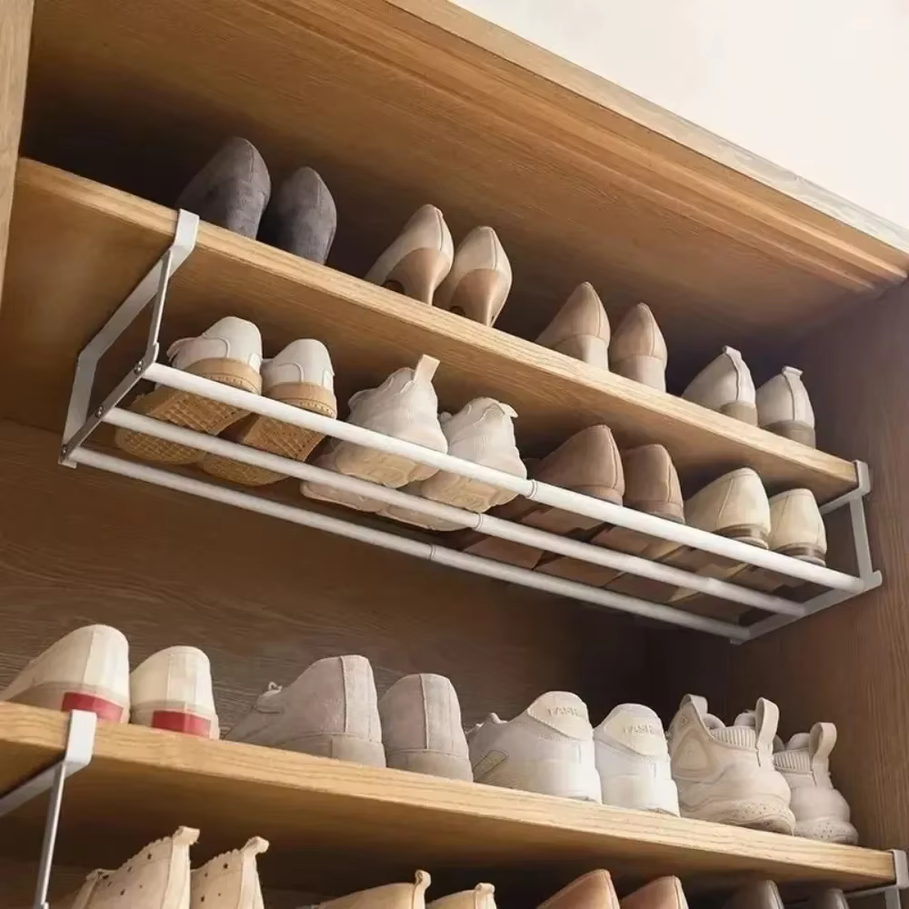 Étagère à chaussures réglable | Organisateur superposable pour économiser de l'espace dans les armoires