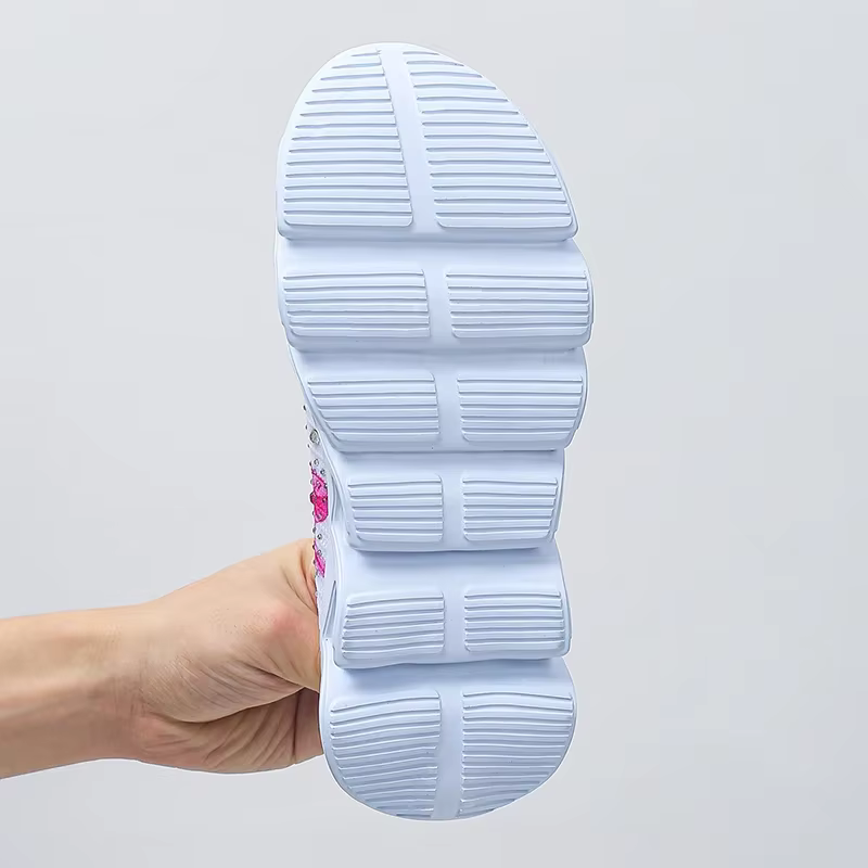 Baskets à imprimé floral pour femmes