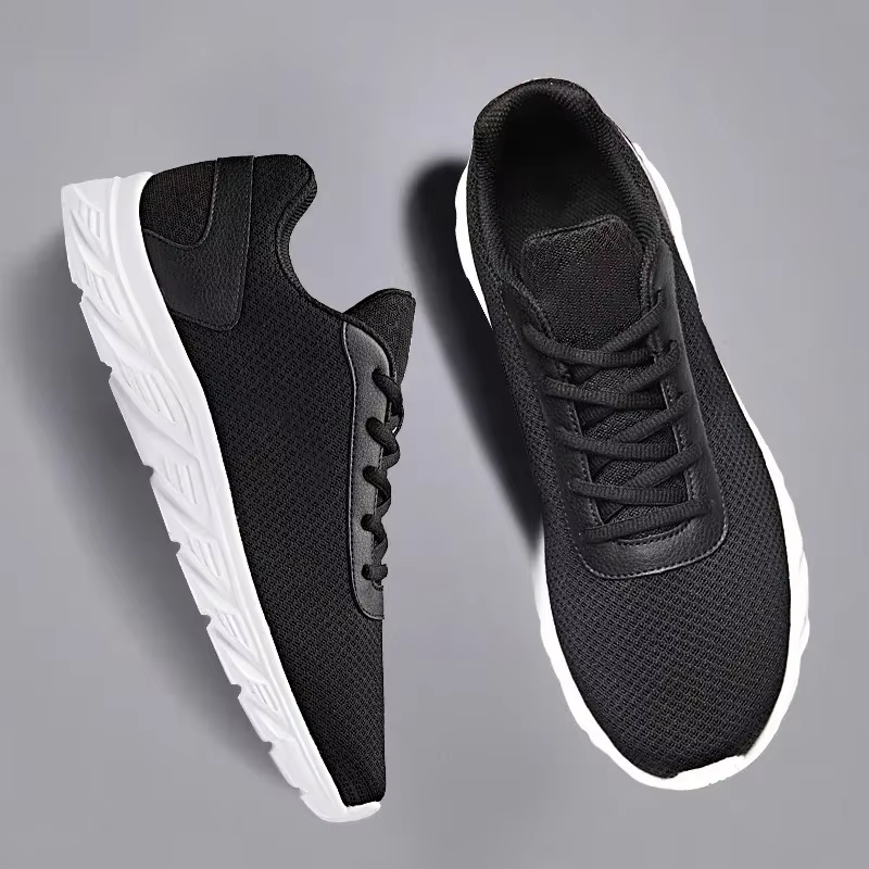 Chaussures décontractées respirantes noires pour homme