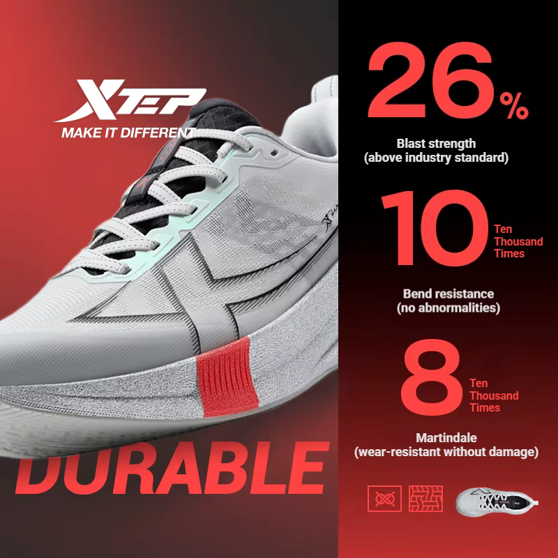 Xtep 2000km 5.0 chaussures de course doux universel baskets coussin Durable Jogging résistant à l'usure