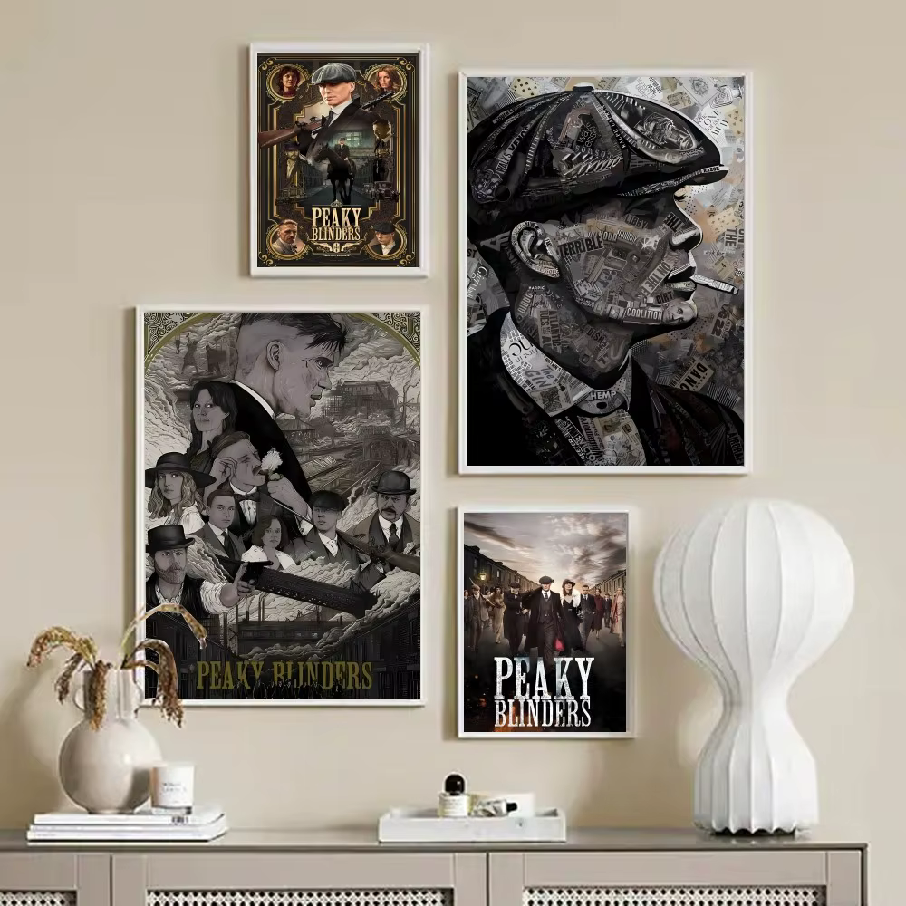 Affiche en papier imprimé Tommy Shelby Peaky Blinders, 1 pièce, maison, salon, chambre à coucher, entrée, Bar, Restaurant, café, peinture artistique, décoration
