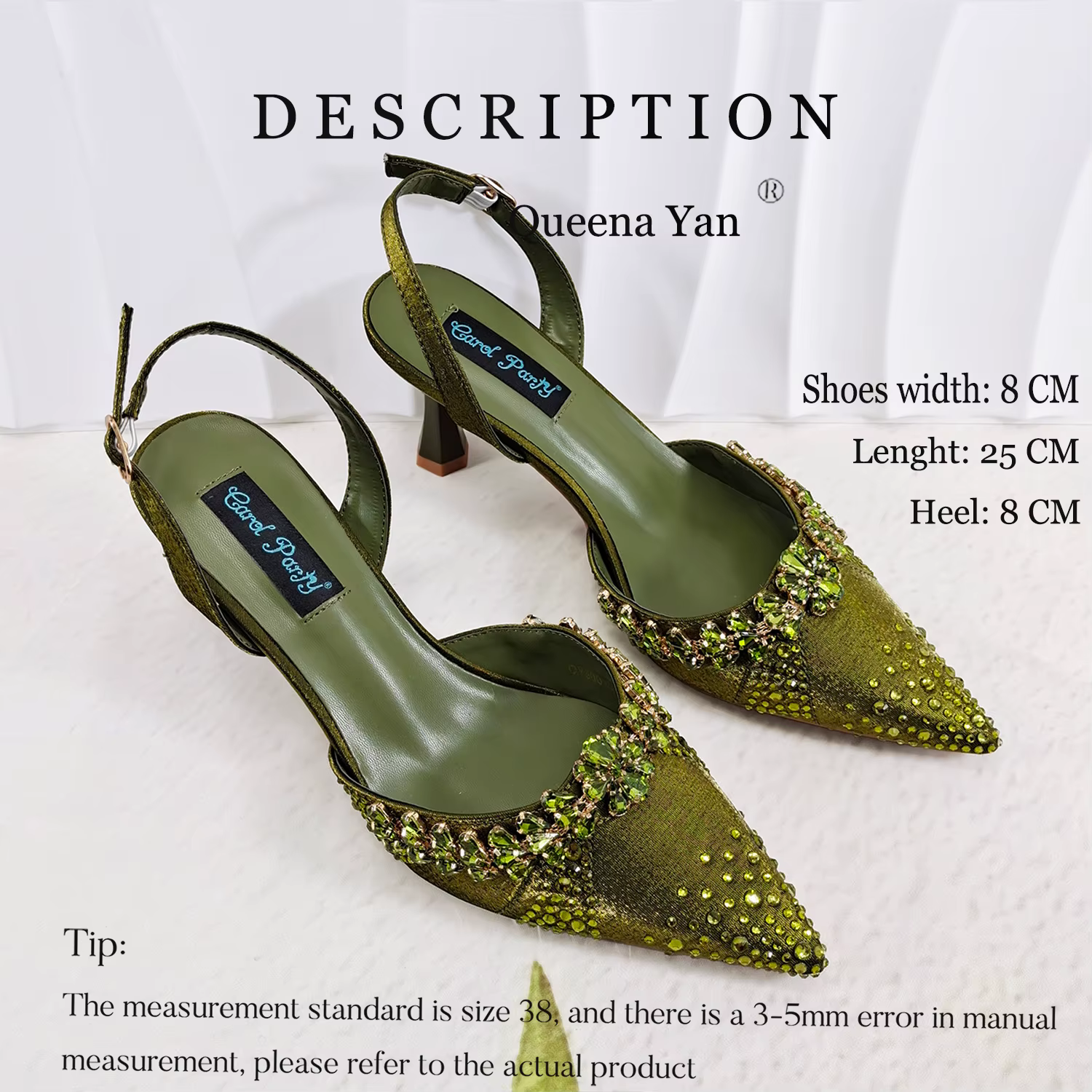 Chaussures à talons hauts italiennes à enfiler et sac tridimensionnel assorti