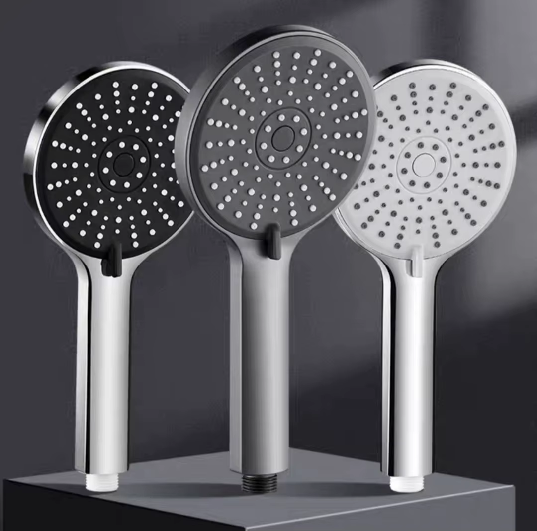 Pommeau de douche haute pression, salle de bain, 5 fonctions, économie d'eau, mural, ABS chromé, accessoire de pluie