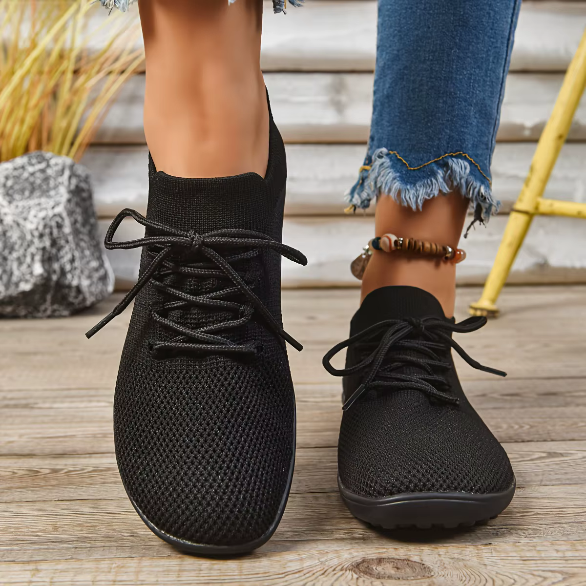 Baskets larges pour femmes chaussures plates minimaliste respirant large largeur