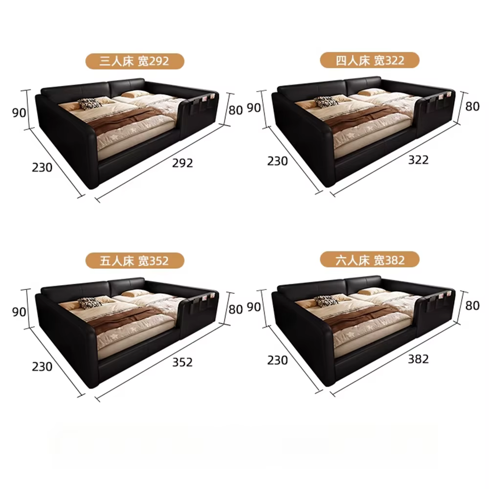 Lit De chambre moderne noir nordique pour enfants, ensemble De lit King Size pour garçons, rembourrage De couchage, meubles De maison