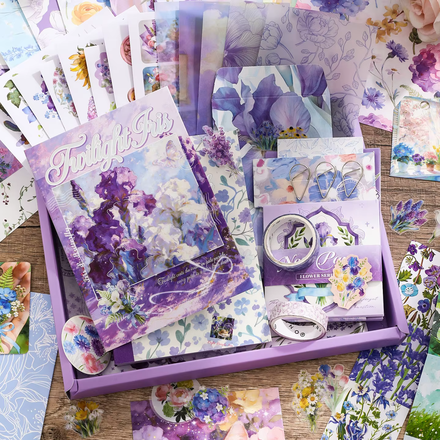Kit de fournitures pour scrapbooking, ensemble de journal A6 avec autocollants, papiers décoratifs, ensemble cadeau complet DIY pour journalisation et scrapbooking