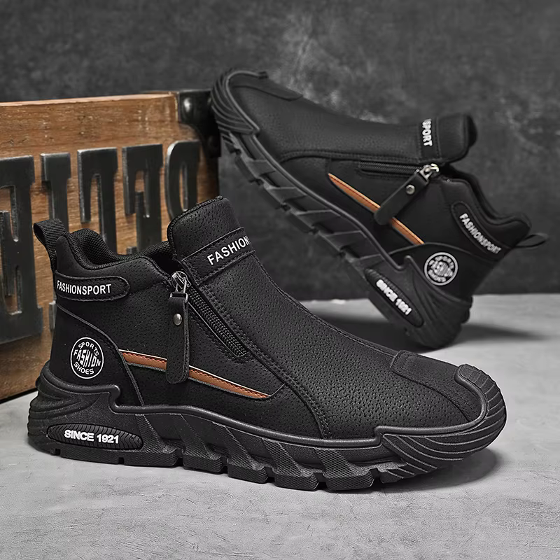 Sneakers à fermeture éclair pour hommes