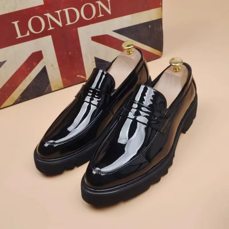 Lefu chaussures hommes semelle épaisse confortable à la mode marque