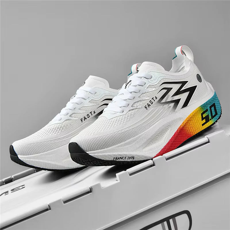 Marathon hommes chaussures de course planche de carbone spécialité sport respirant léger femmes athlétique antidérapant élasticité baskets