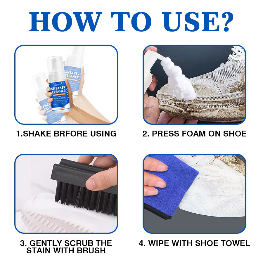 Nettoyant pour chaussures blanc