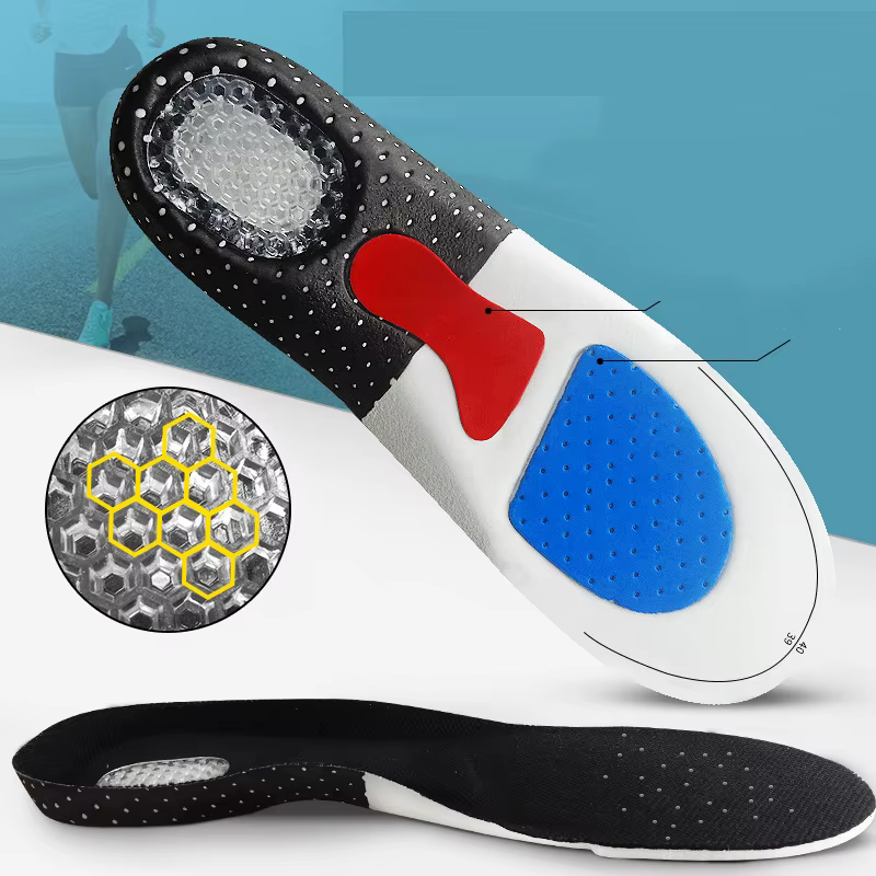 Semelles intérieures de chaussures de course d'été en Silicone à semelle souple pour hommes et femmes
