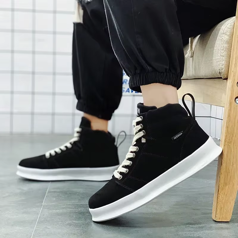 Baskets hommes plate-forme chaussures mode respirant fond épais course décontracté