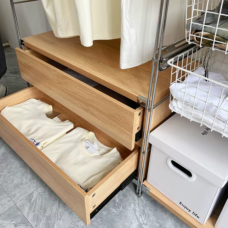 Supports de rangement de garde-robe de chambre à coucher japonais, organisateur de garde-robe Portable mignon, Guarda Roupas Portatil E Dobravel Huse, accessoires