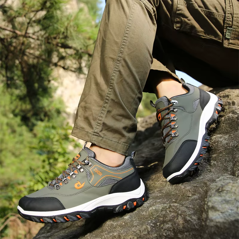 Chaussures de randonnée imperméables en cuir PU pour hommes