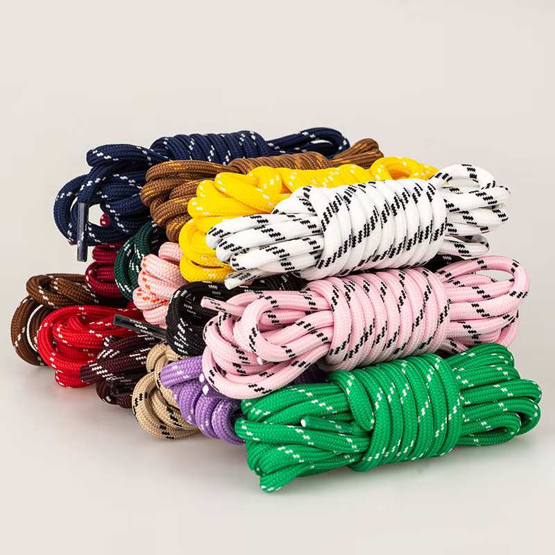 1-2 paires de lacets ronds pour chaussures de sport, lacets bicolores durables pour chaussures de randonnée en plein air, chaussures de travail, bottes pour hommes et femmes