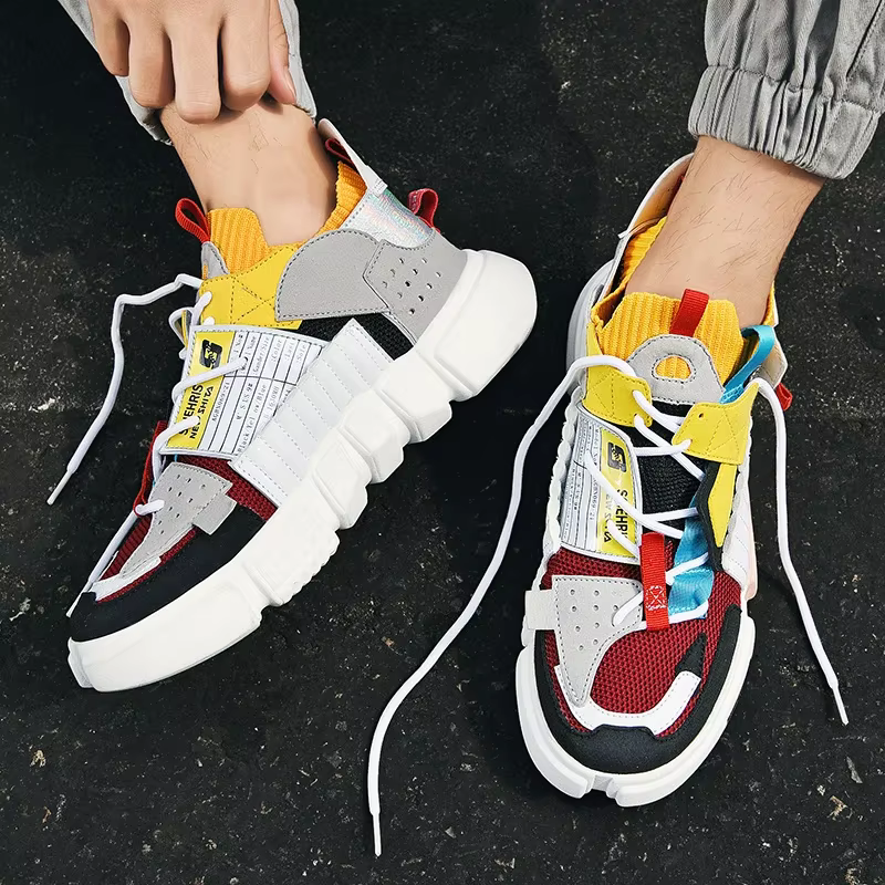Baskets colorées pour hommes