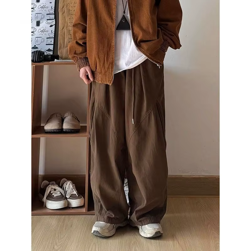 Vêtements de travail rétro japonais, pantalons décontractés pour hommes, nouveau pantalon Long ample à jambes larges et polyvalents, Style printemps et automne