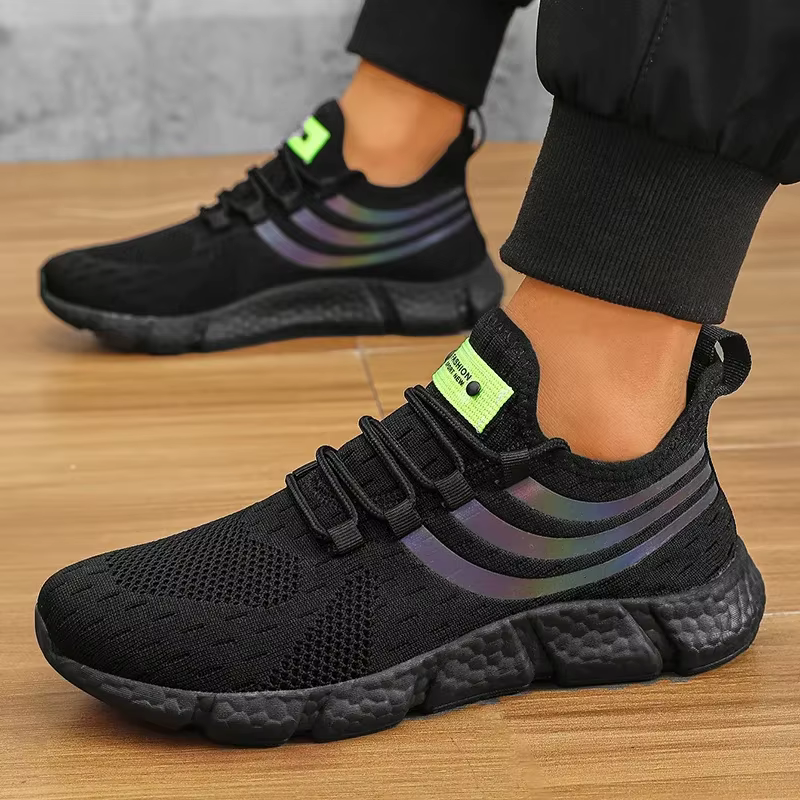 Baskets pour hommes chaussures à plate-forme respirantes confortables