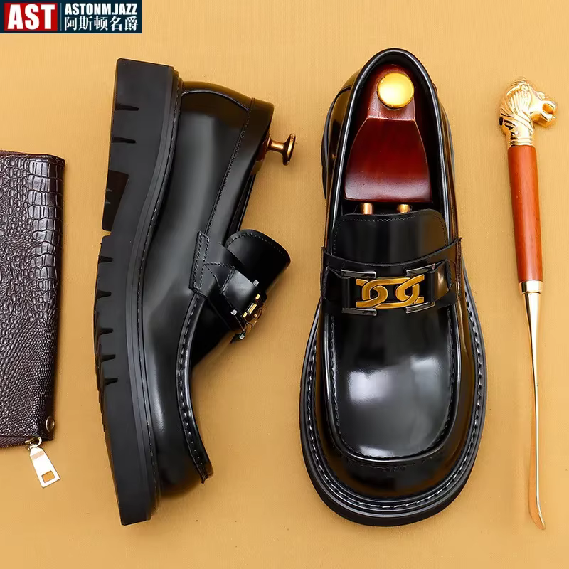 Mocassins classiques en cuir véritable pour hommes