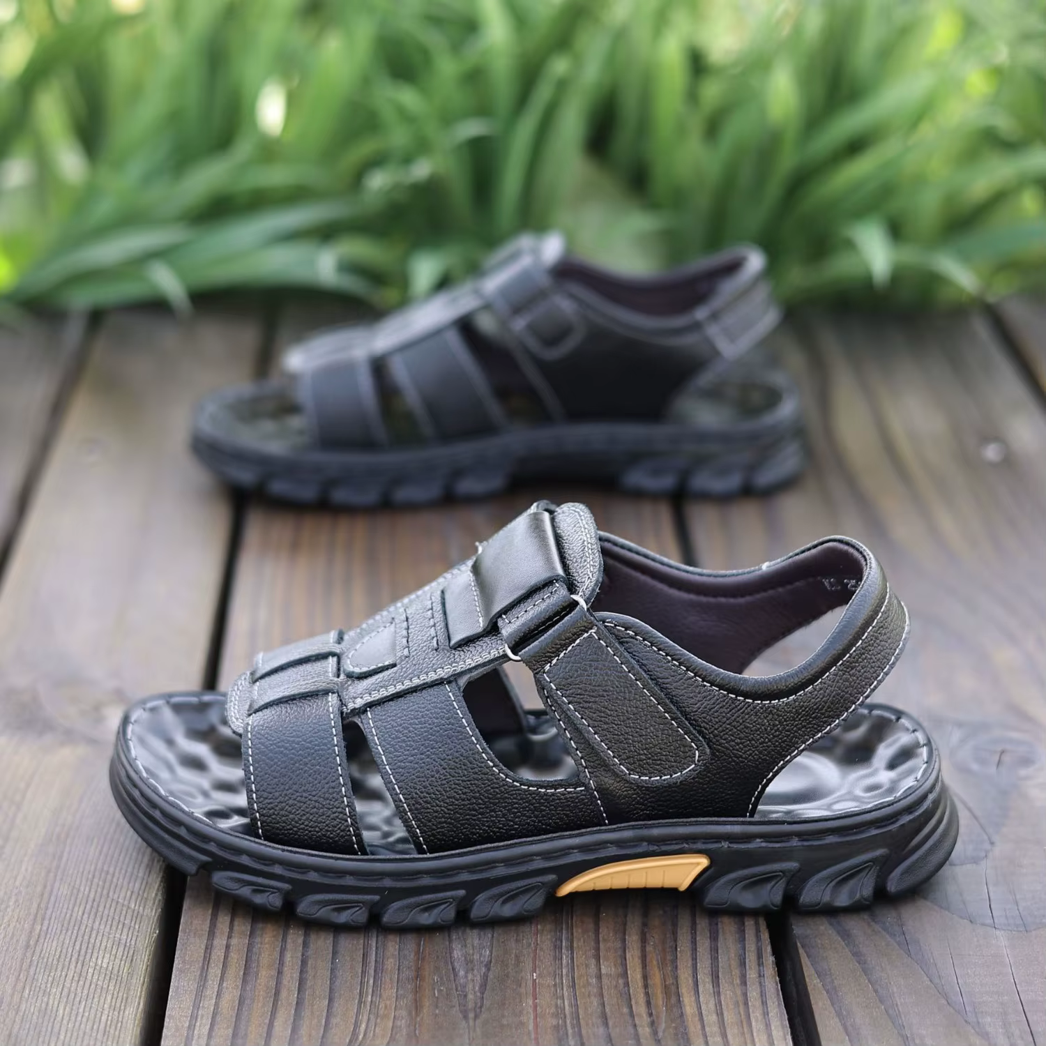 Chaussures de plage en cuir pour hommes