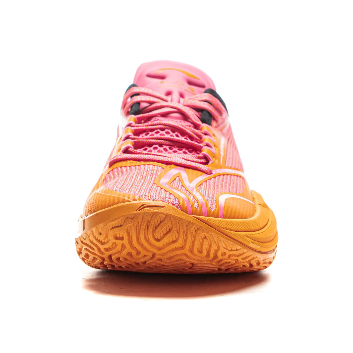 POIZON Li Ning Hurricane Collection Chaussures de basket-ball basses pour hommes Rose Orange ABAU083-11