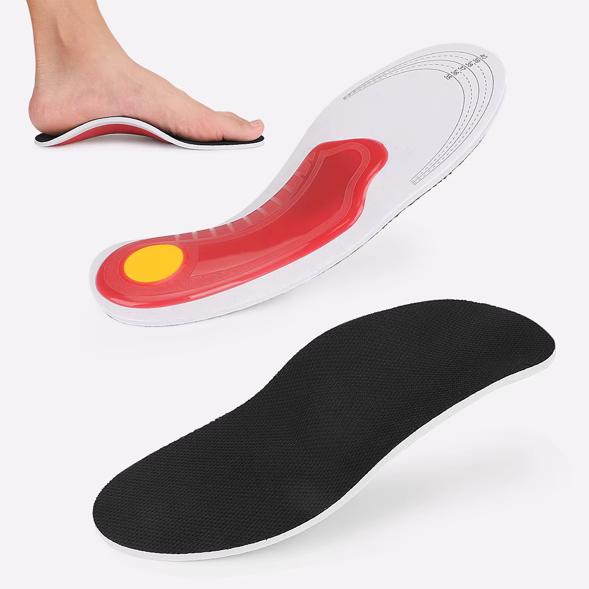 Semelles orthopédiques pour hommes et femmes pour fasciite plantaire