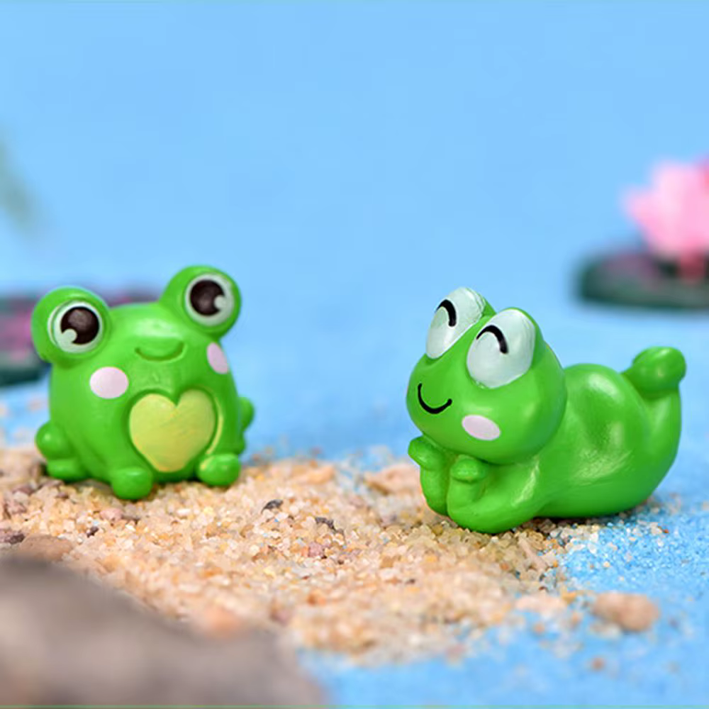 Figurines décoratives de haute qualité, accessoires de maison de poupée féerique, Mini Statue Micro paysage, grenouilles miniatures, ornement