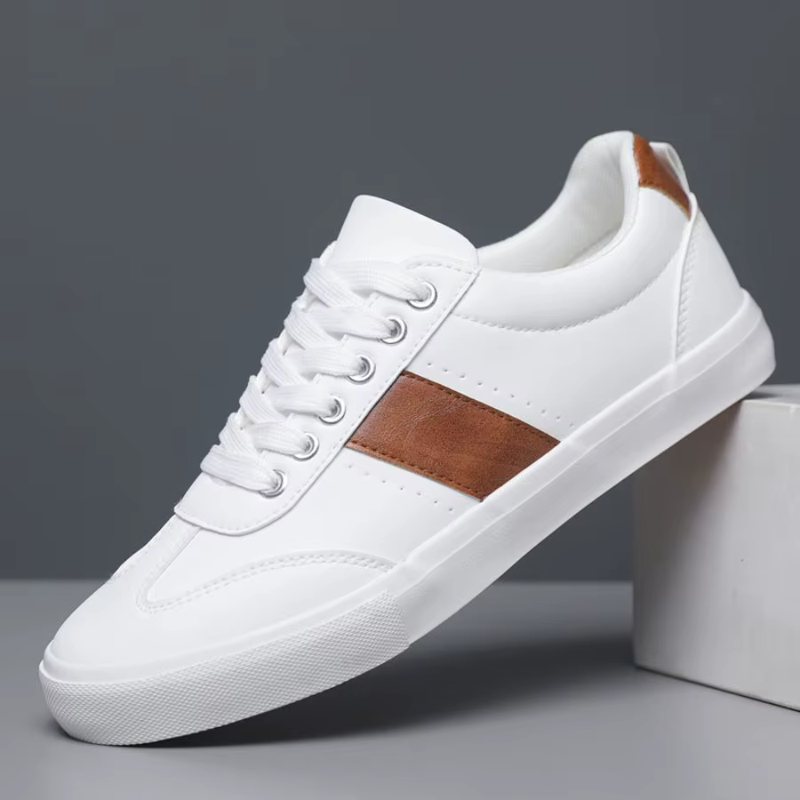 Chaussures de sport décontractées à la mode pour hommes - Design à lacets à bout rond