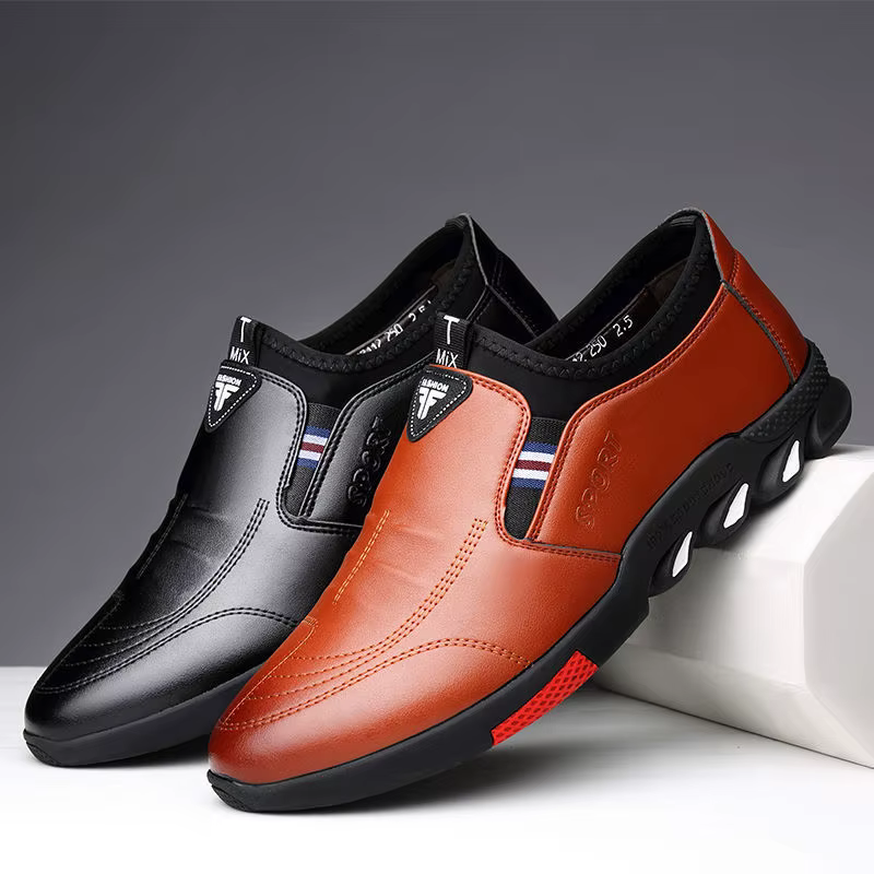 Chaussures en cuir à l'offre elles souples pour hommes