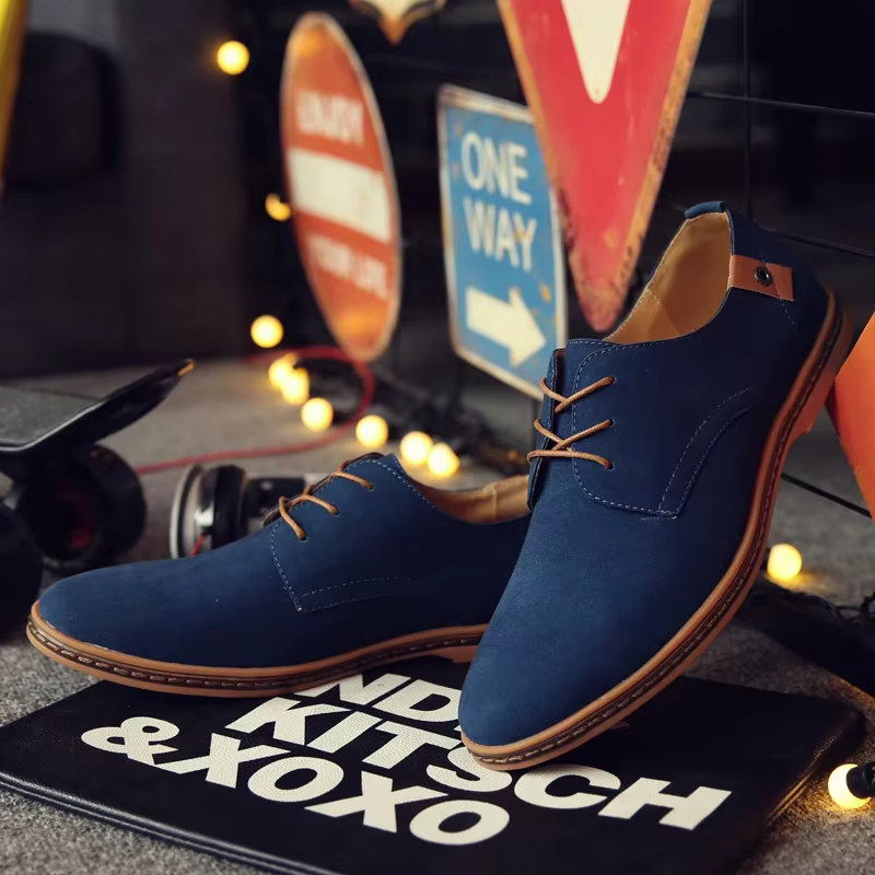 Oxford-Chaussures décontractées en daim pour hommes
