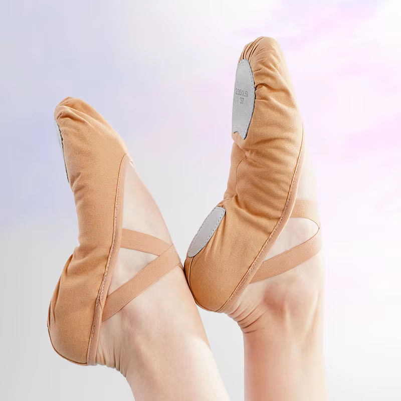 Chaussures de Ballet en toile pour filles et femmes