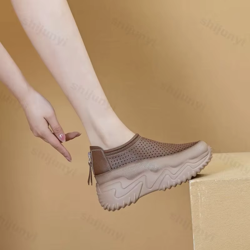 Chaussures plates à plateforme pour femme
