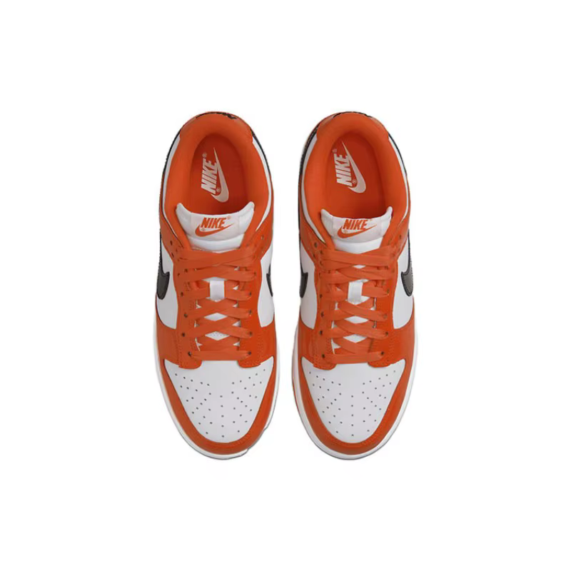Nike Dunk Low Orange Blanc Noir Femme Rétro Streetwear Chaussures de Skateboard Décontractées Basses Antidérapantes Baskets Tendance - DJ9955-800