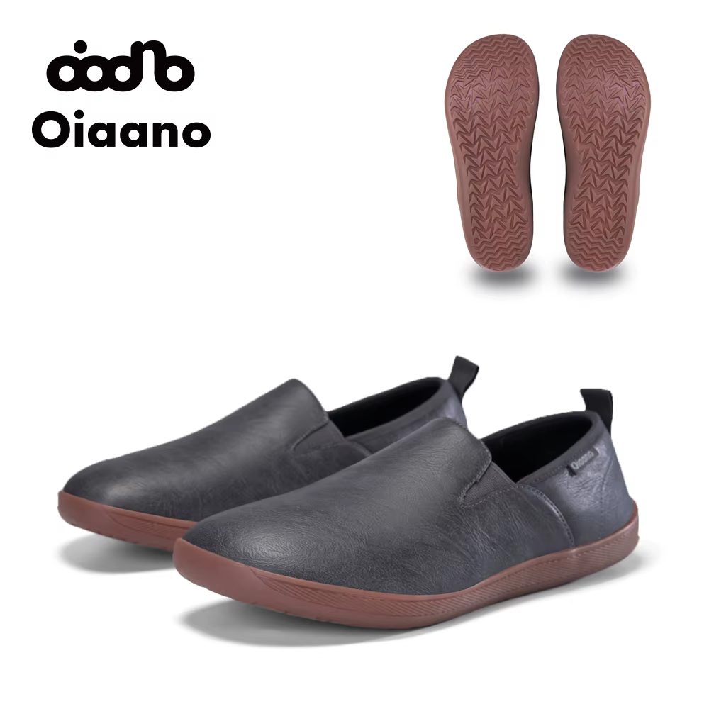 Oiaano bout large hommes chaussures minimalistes baskets confortables en cuir