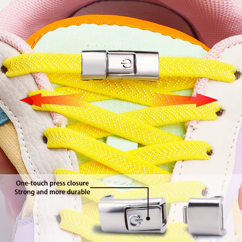2 paires de lacets de chaussures sans cravate