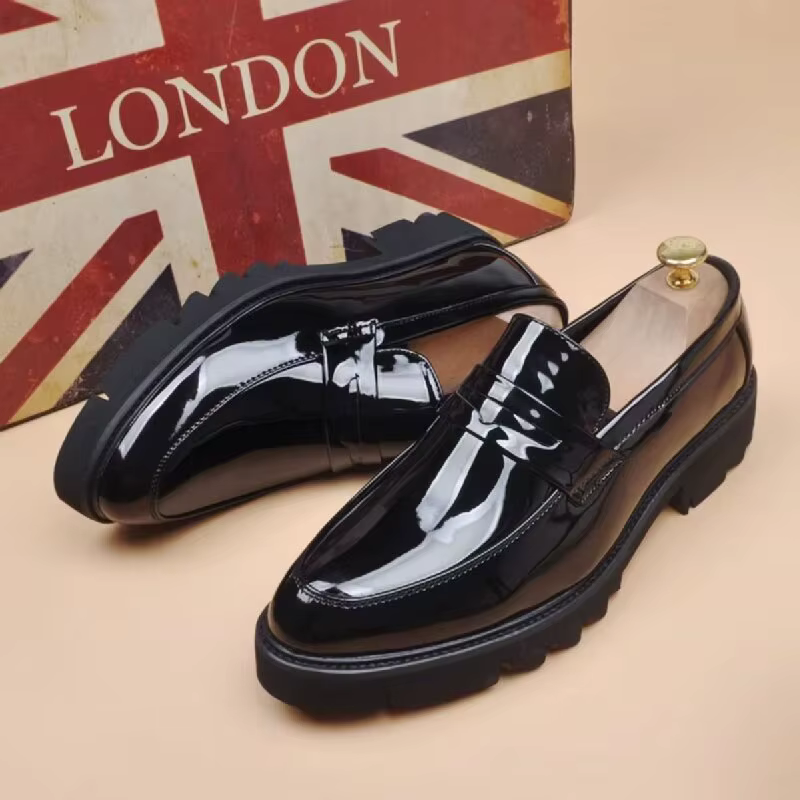 Lefu chaussures hommes semelle épaisse confortable à la mode marque