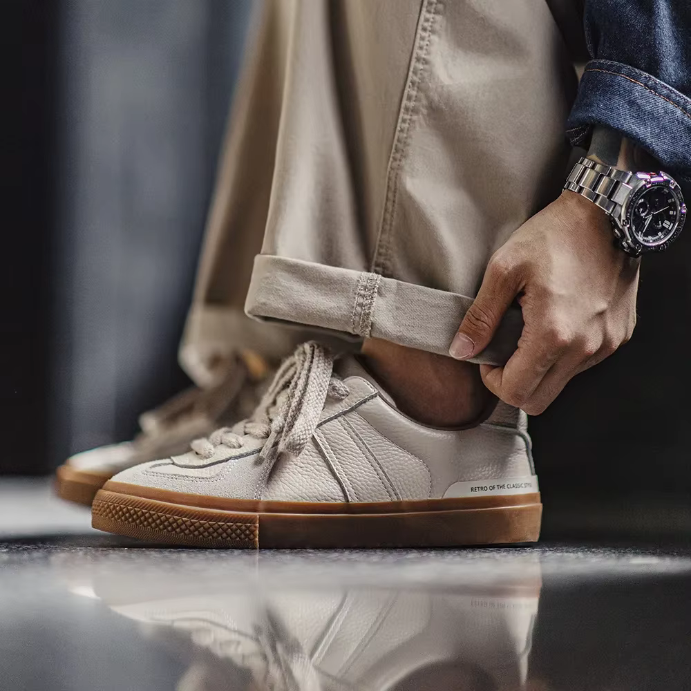 Maden nouvelles chaussures d'entraînement confortables en cuir pleine fleur pour hommes quotidien polyvalent respirant