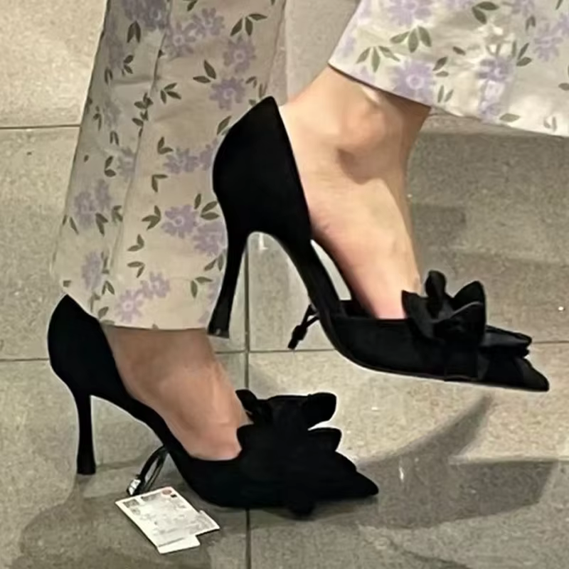 Femmes fleur talons hauts chaussures sandales Sexy été 2025 concepteur nouvelle robe de soirée pompes mariage