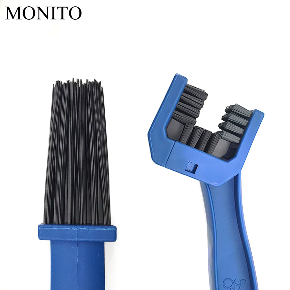 Outil de nettoyage de brosse de nettoyage d'entretien de chaîne de moto pour KAWASAKI Z900 Z650 Z800 NINJA 250 300R 300 Z250 Z300 250R bleu/rouge