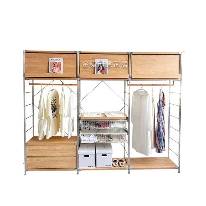 Supports de rangement de garde-robe de chambre à coucher japonais, organisateur de garde-robe Portable mignon, Guarda Roupas Portatil E Dobravel Huse, accessoires