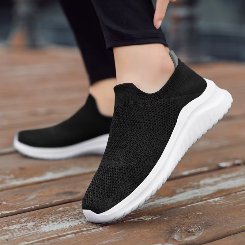 Chaussures pour hommes semelle souple baskets à enfiler