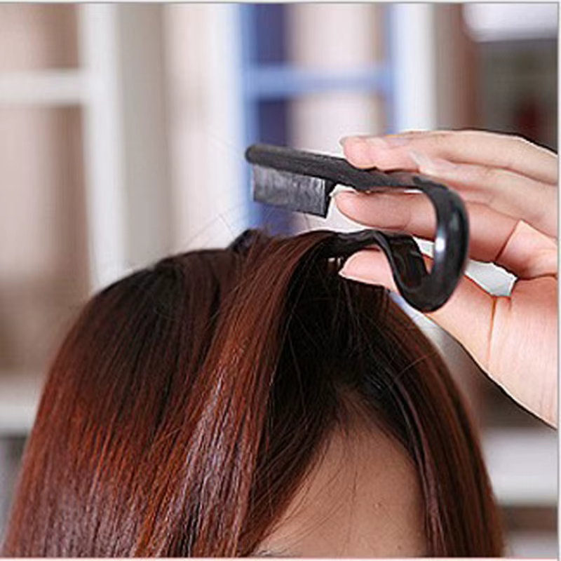 Peigne en V pour coiffure - Outil de finition et de lissage des cheveux - Clip spécial pour perruques