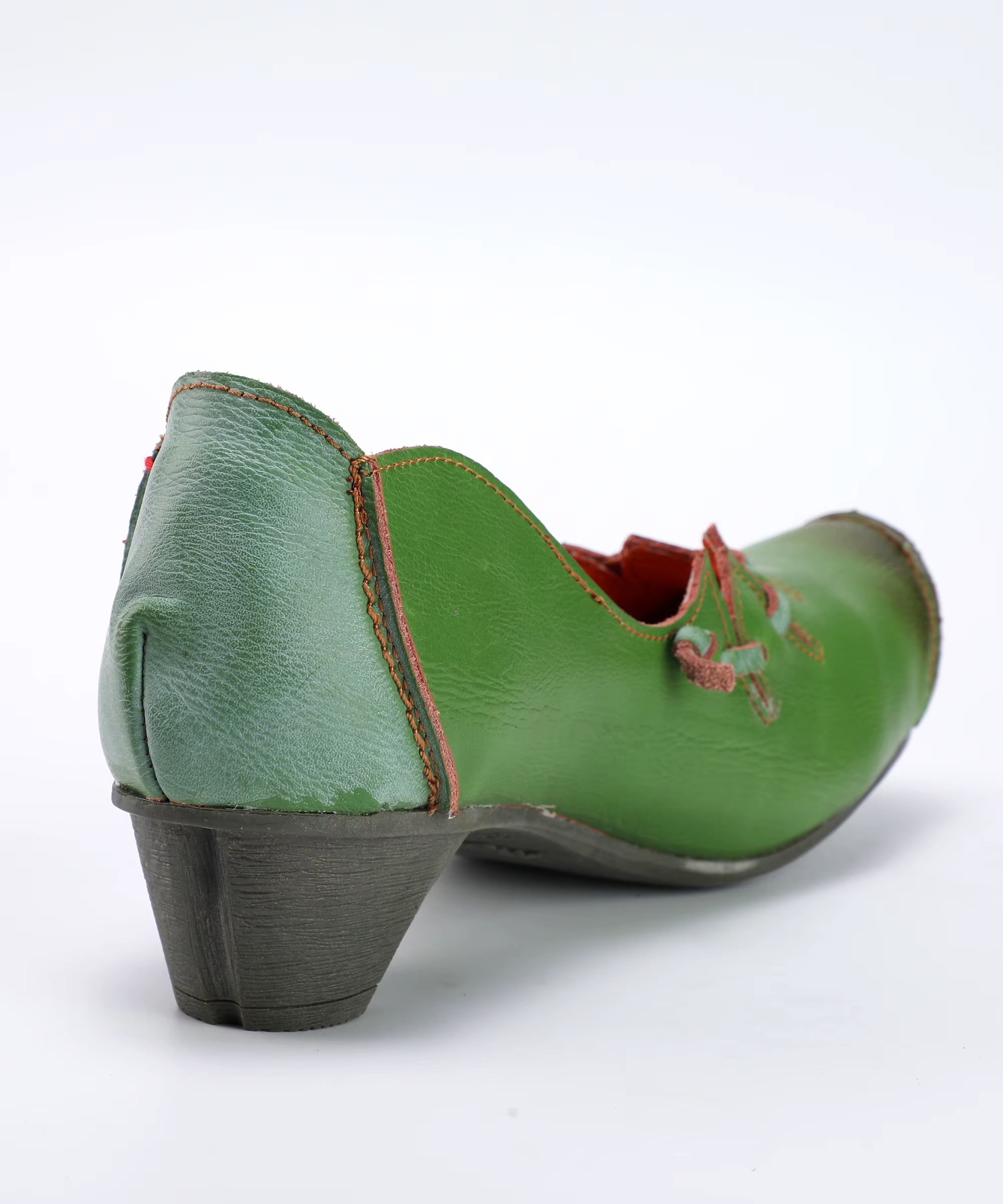 TMA EYES-Chaussures à Talons Bas avec Dentelle Peu Profonde pour Femme, Style Rétro, Nouveauté