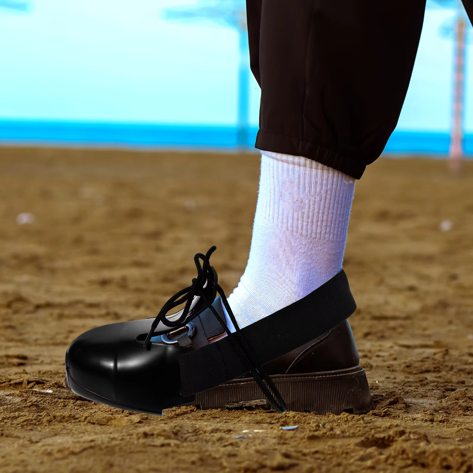 Couvre-orteils en acier couvre-chaussures de sécurité avec embout en acier couvre-chaussures de protection assurance du travail couvre-orteils de chaussures de sécurité poussière