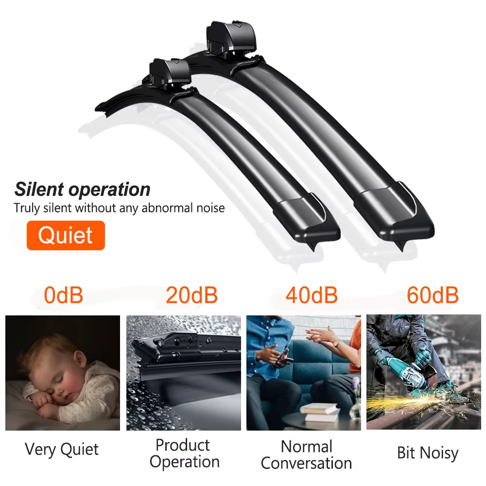 Jeu de balais d'essuie-glace avant et arrière silencieux, noir, pour Renault Austral HHN 2022-2025 Accessoires d'essuie-glace de pare-brise automatique