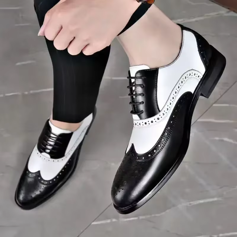 Couleurs mélangées hommes chaussures habillées rétro