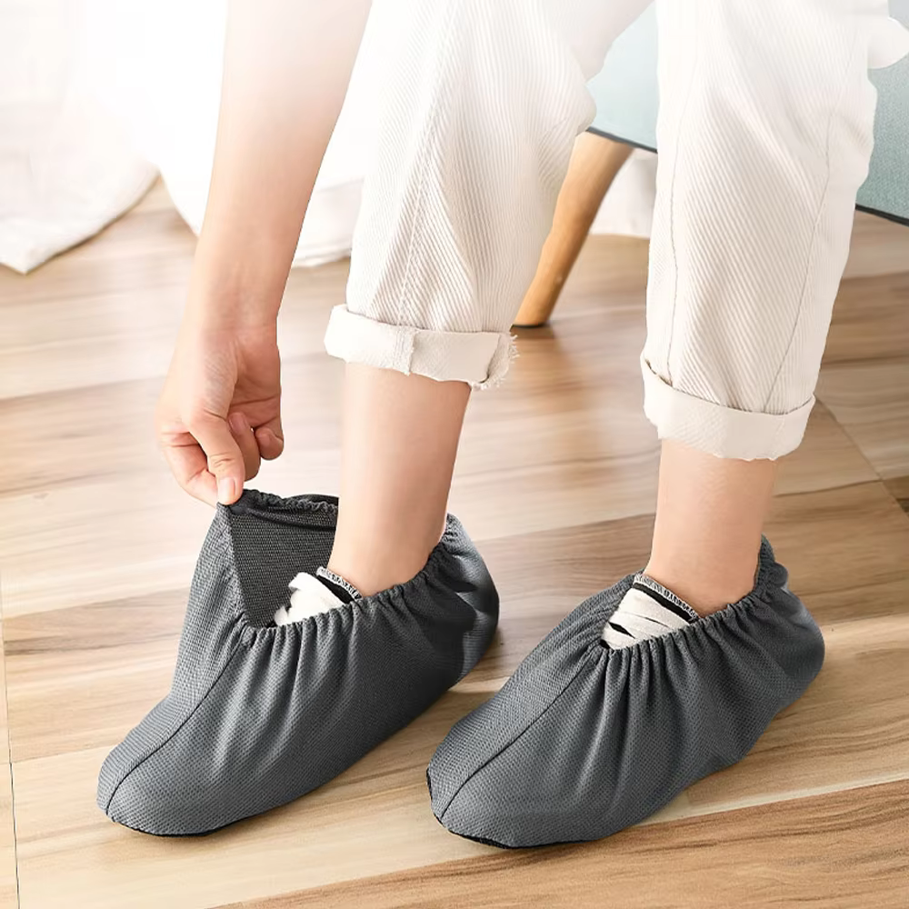 Couvre-chaussures antidérapants pour la maison, anti-poussière, réutilisables, pour bottes de pluie, pour hommes et femmes, accessoires d'intérieur lavables