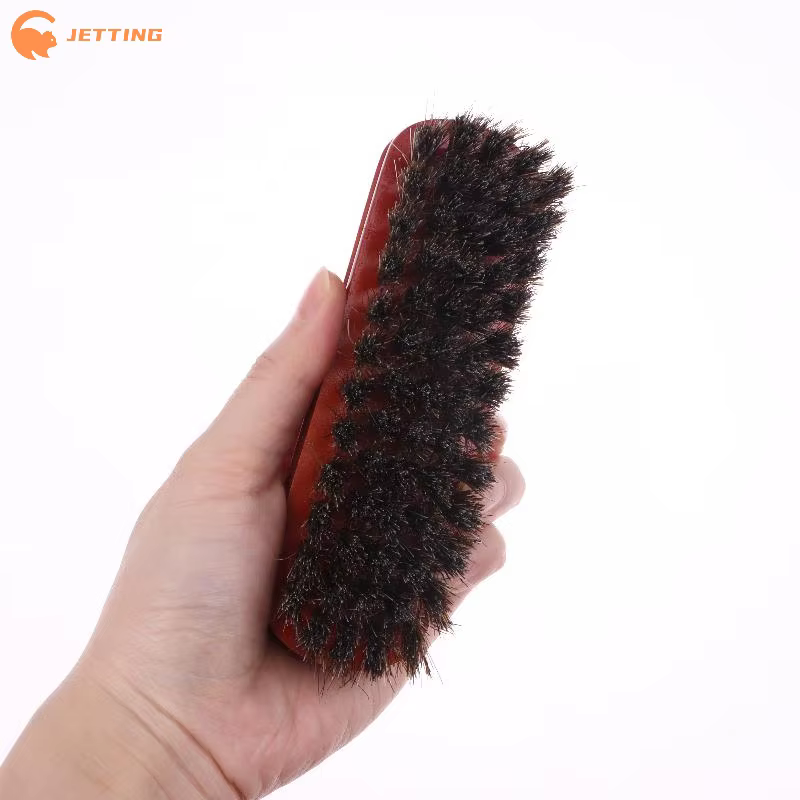 Brosse à chaussures en crin de cheval, 1 pièce, outil de polissage doux pour cuir, brosse de nettoyage pour bottes en daim et Nubuck