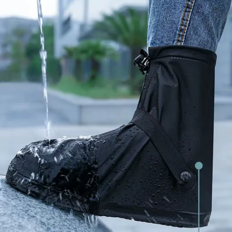 Couvre-chaussures imperméables réutilisables antidérapants pour cyclisme et randonnée